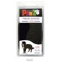 Pawz Rubber Dog Boots BLACK  X-LARGE 